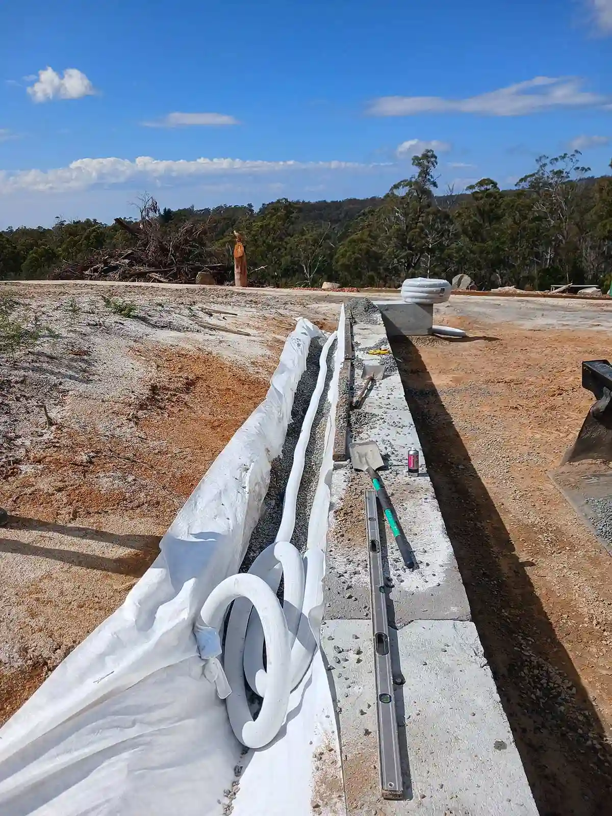 Scamander drainage and footing preparation